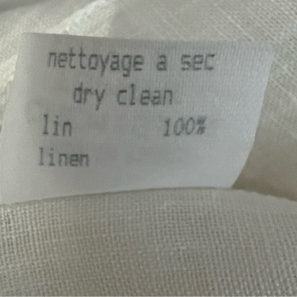 Claudio of Paris Punch Women’s Ivory Linen Blouse Crochet Detail Fr Size 1 - Picture 13 of 16